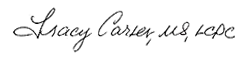 Tracy Carter, signature